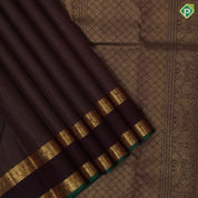 Red whine gold zari vairaoosi checks design self colour mango peacock border design traditional silk saree