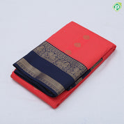 Sky blue gold zari stripes and flower butta design maroon gold zari rettapet border traditional Art silk saree
