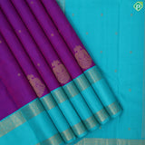 Magenta Gold Zari Gandu Perunda Motif Design Rexsona Green Floral Border Design Traditional Silk Saree