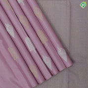 Light Onion Pink Gold Silver Zari Ice Pop Butta Design  Border Less Trendy Silk Saree