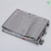 Light Trendy Colour Based Flowers Design Border Floral Weave Design Fancy Cotton Saree