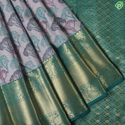 Orangish Pink With Gold Zari Floral Retta Pet Border Trendy Design Saree