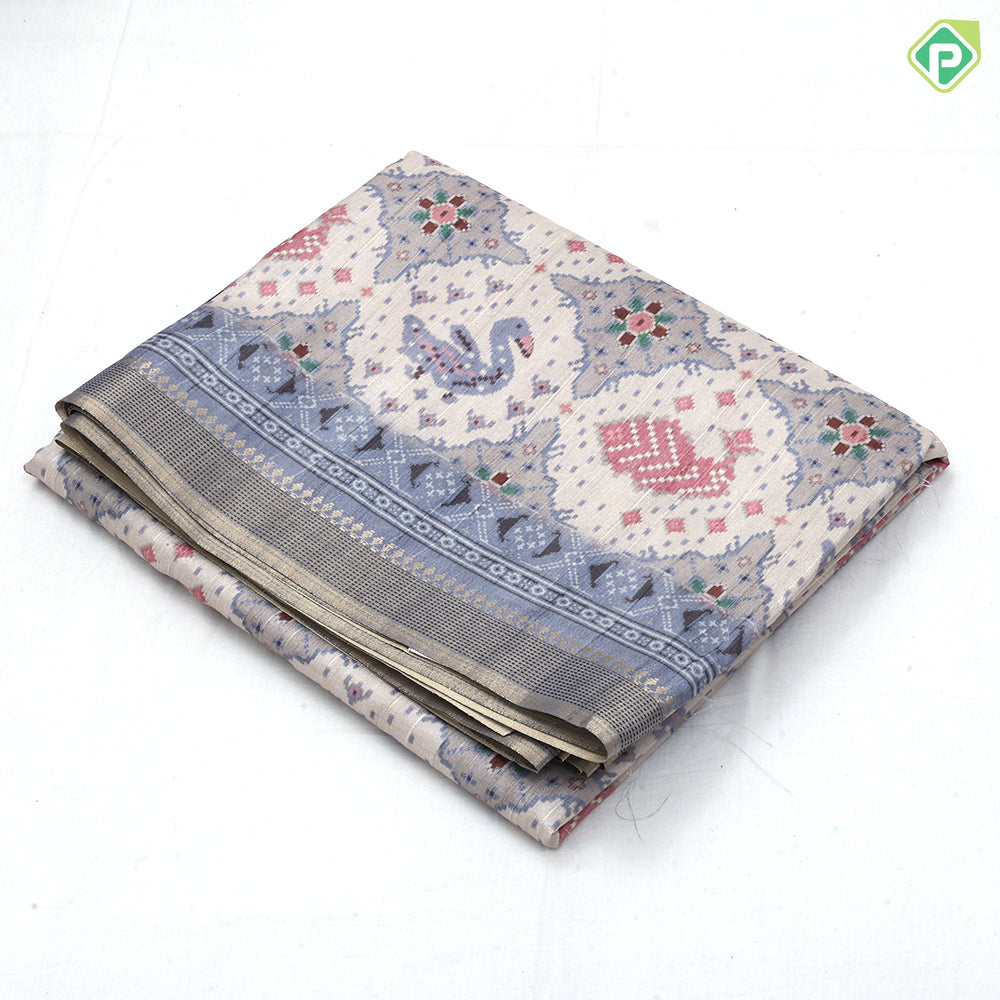 Fancy Annam digital printed Self multi designed border trending fancy Saree