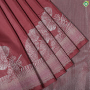 Onion multi color zari raising design silver neem zari leaf border trendy silk saree