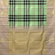 Sea Green With Lavender Pink Zari Checks Trendy Silks Saree