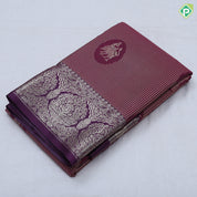 Maroon with neem zari stripes and round butta violet silver gold zari fancy butta border Art silk saree