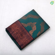 dark color base grand zari necklace design rangoli border trending fancy saree