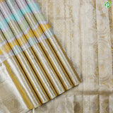 Lavender Base With Mid Gap Border Prismatic Luminescence Christmas Edition Tissue Silk Saree