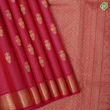 Rani Pink Gold Zari Vairaoosi Gandaberunda Design Self Colour Mayilkan Ruthracham Border Design Traditional Silk Saree