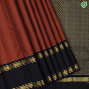 Lavender gold zari vairaoosi checks coffee brown gold zari rettapet border vintage traditional silk saree