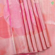 Pink shades with Orange Bubble Design Tissue weaved silk saree