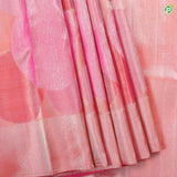 Pink shades with Orange Bubble Design Tissue weaved silk saree