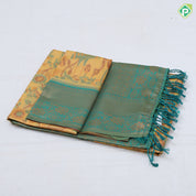 Fancy pythonic design solid color gold zari border fancy soft materiel saree