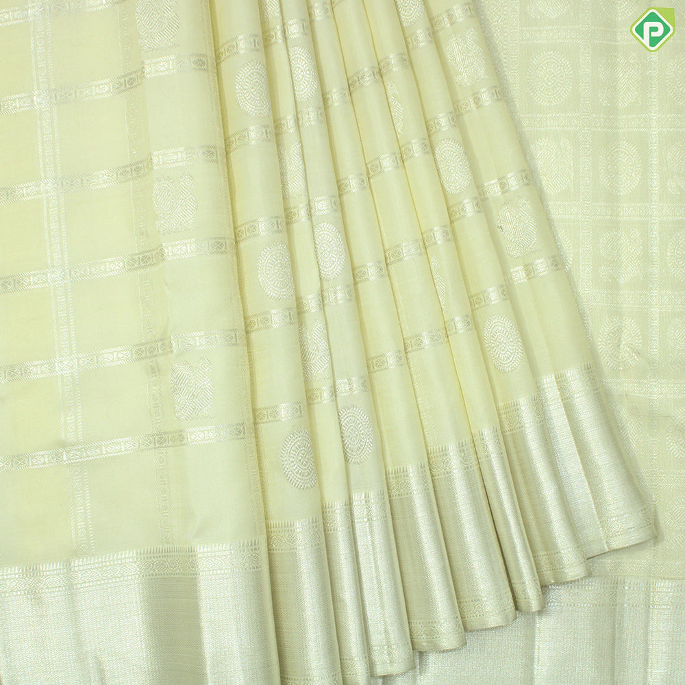 Sandal Wood Color Silver Zari With Self Color Border Traditional Silk ...
