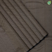 Black Colour Gold Zari Zig Zag Design Border Less Luxury Black Silk Saree