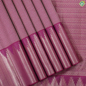 fire Orange silver gold zari fancy Beed stripes design self silver gold zari temple tower trendy tissue silk saree