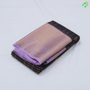 Lemon green gold zari checked honey comp design Lavender gold zari diamond design border art silk saree