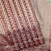 Dusty Pink Silver Gold Zari With Dark Onion Pink Border Fancy Trendy Silk Saree