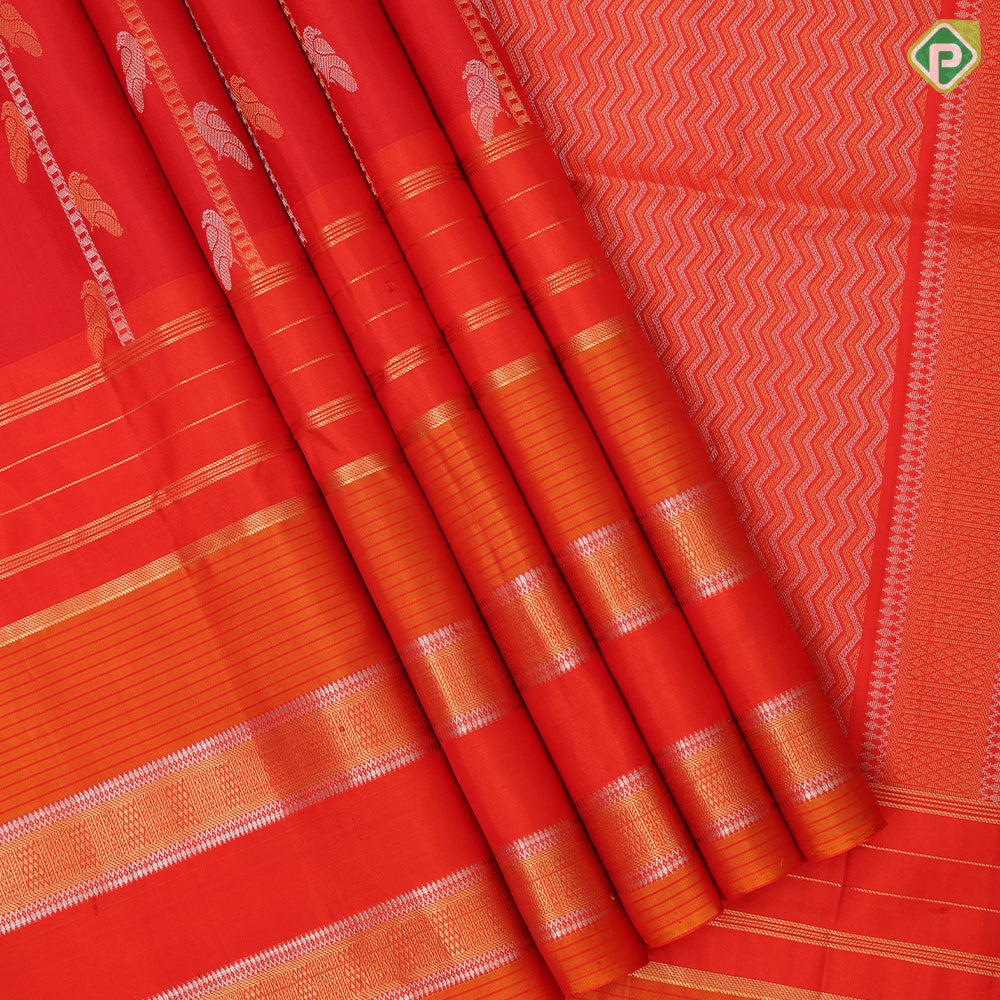 peacock blue silver gold zari bird on ladder design peacock green gold zari lines border soft silk saree