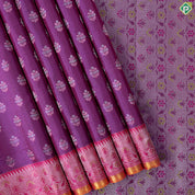 Magenta Purple With Semi Contrast Pythonic Design Border Trendy Designer Silk Saree