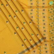 grape brown gold zari meena work butta design self color meena work rangoli border soft silk saree