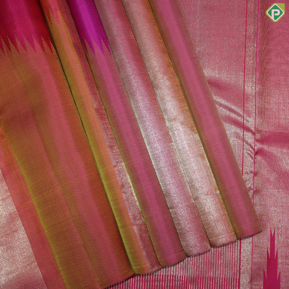 Multi Color Gold Zari With Raising Broder Traditional Silk Saree