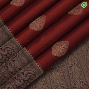 Rust orange gold zari double parrot thilagam design syrup brown gold zari peacock arch banaras style border gift silk saree