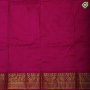 Multi color stripes and gold zari floral design contrast color gold zari creeper border pattu paavadai thavani 3 in 1 set