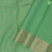 Tea Green Gold Zari Vairaoosi Lines Manga Chkaram Design Self Colour Manga Arai Madam Border Design Traditional Silk Saree