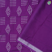 Light color base white dots grouped shapes design self silver zari border fancy chiffon sarees