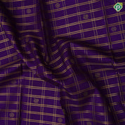 Puirple blue gold zari double checks and butta rexona green gold zari rangoli border pattu paavadai lehanka