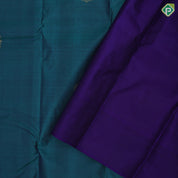Bottle green gold zari leaf design self gold zari mango butta border gift silk saree