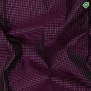 Purple Gold Zari Vairaoosi Checks Bottle Green Peacock Chagaram Motif Border Design Traditional Silk Saree