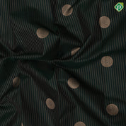 Bottle Green Gold Zari Vairaoosi Lines Chagara Design Self Colour Ruthracham Mayilkan Border Design Traditional Silk Saree
