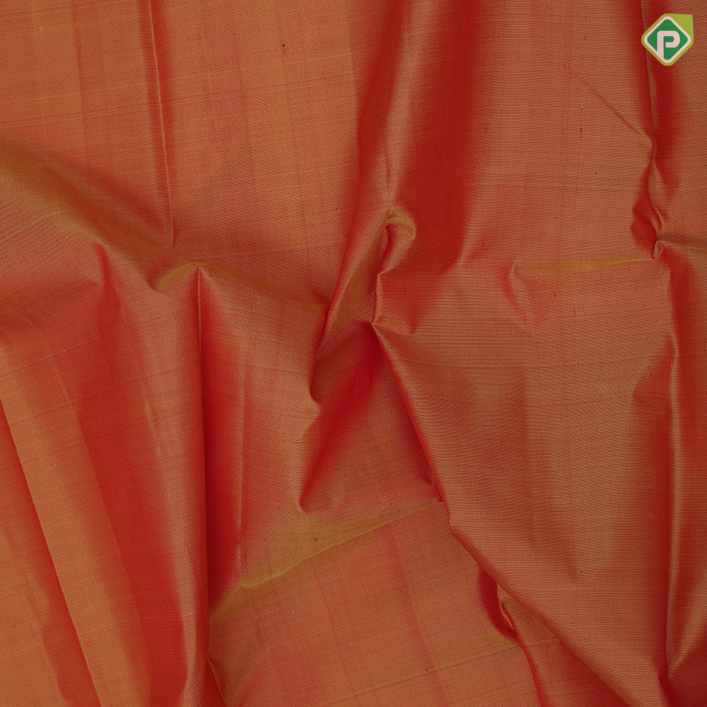 Mango yellow full body plain weaved purple with gold zari edge border vintage traditional silk saree
