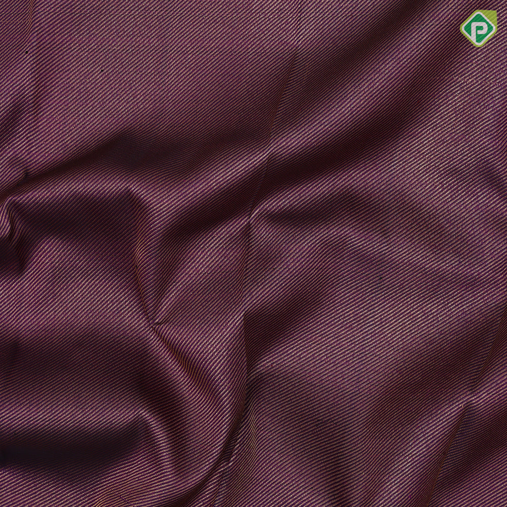 Purple brown gold zari self tissue lines mustard yellow gold zari green edge border bridal silk saree