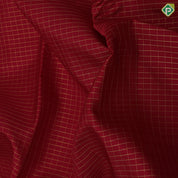 Chilly Red Gold Zari Vairaoosi Checks Self Colour Bavanji Border Design Traditional Silk Saree