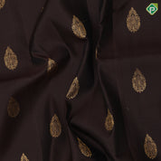 Coffee Brown Gold Zari Thilagam Butta Design Camel Colour Peacock Border Design Pure Mix Silk Saree
