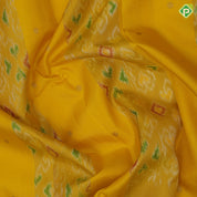 Mango yellow gold zari round butta ikkat design maroon gold zari multi concept design border ikkat silk saree