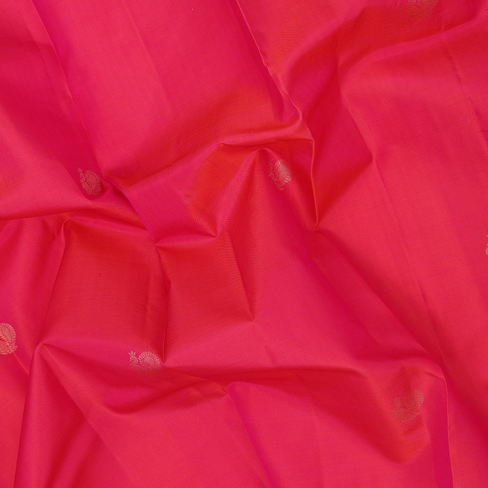 reddish pink gold zari peacock butta design rose pink gold zari banaras design border gift silk saree