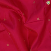 Dual shade pink gold zari small annam rudraksham butta self gold zari thread work multi lines border traditional silk saree