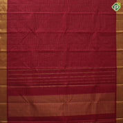 Chilly Red Gold Zari Vairaoosi Checks Self Colour Bavanji Border Design Traditional Silk Saree