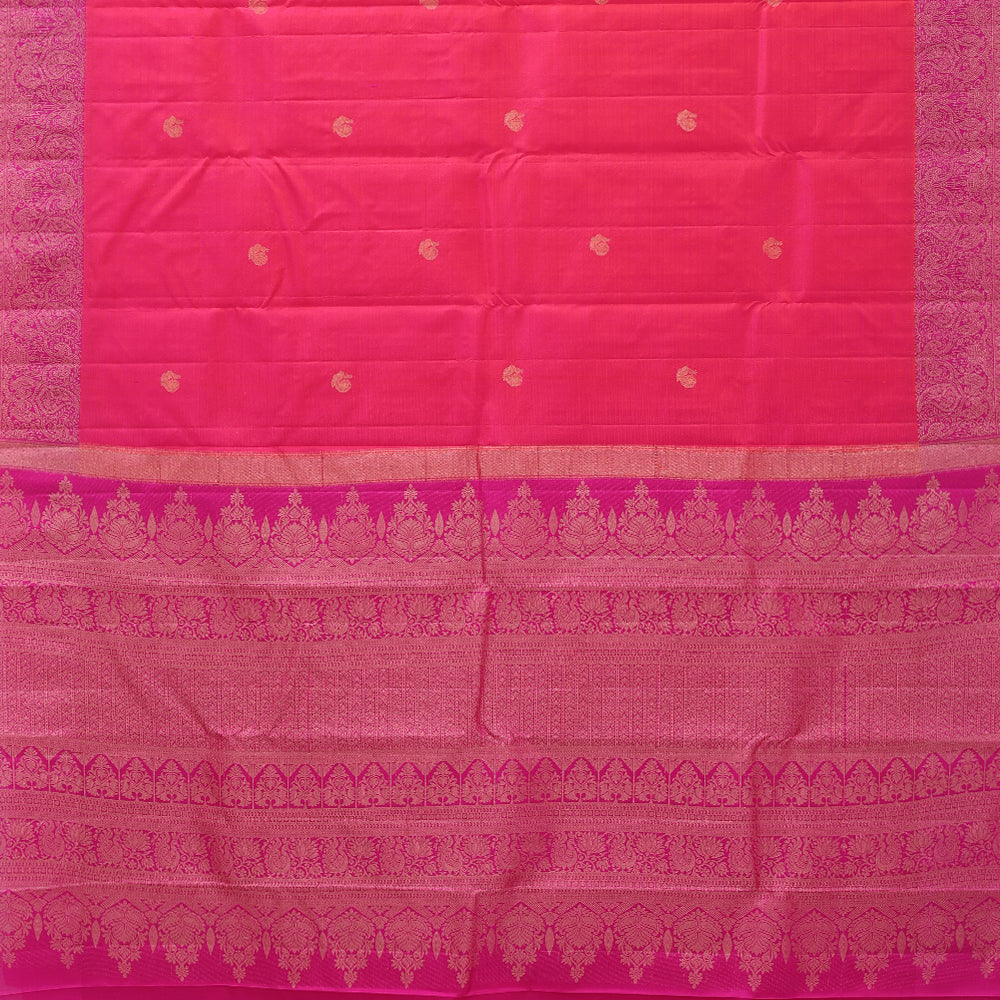 reddish pink gold zari peacock butta design rose pink gold zari banaras design border gift silk saree