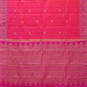 reddish pink gold zari peacock butta design rose pink gold zari banaras design border gift silk saree
