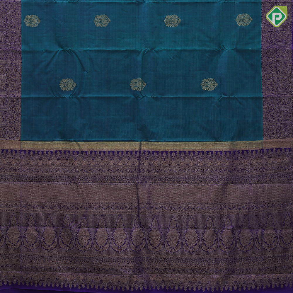 Peacock blue gold zari lotus mango combo design royal blue gold zari peacock frame banaras style border gift silk saree
