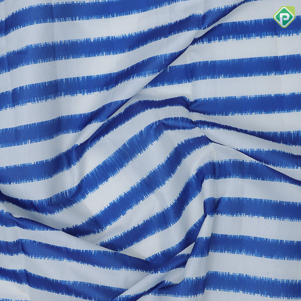 Pastel color base white track lines self embroidery border dola fancy ...