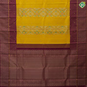 Mango yellow gold zari round butta ikkat design maroon gold zari multi concept design border ikkat silk saree