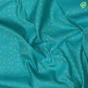 Sky blue space star and galaxy butta design blue with silver zari planets butta design border contemporary silk saree
