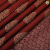 Rust Orange Gold Zari Thilagam Butta Design Coffee Brown Mango Charagam Border Design Traditional Silk Saree