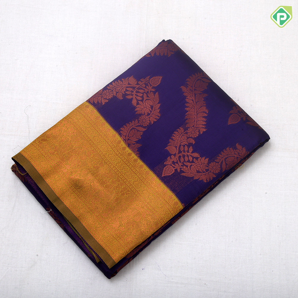 dark color base grand zari necklace design rangoli border trending fancy saree